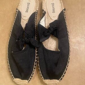 SOLUDOS ALMA ESPADRILLE MULES - BLACK